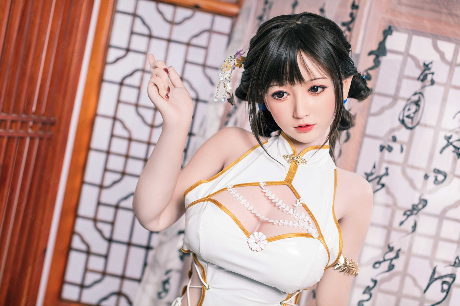 Platycodon-sekspop (Bezlya Doll 155 cm E-cup 2.2CF siliconen)