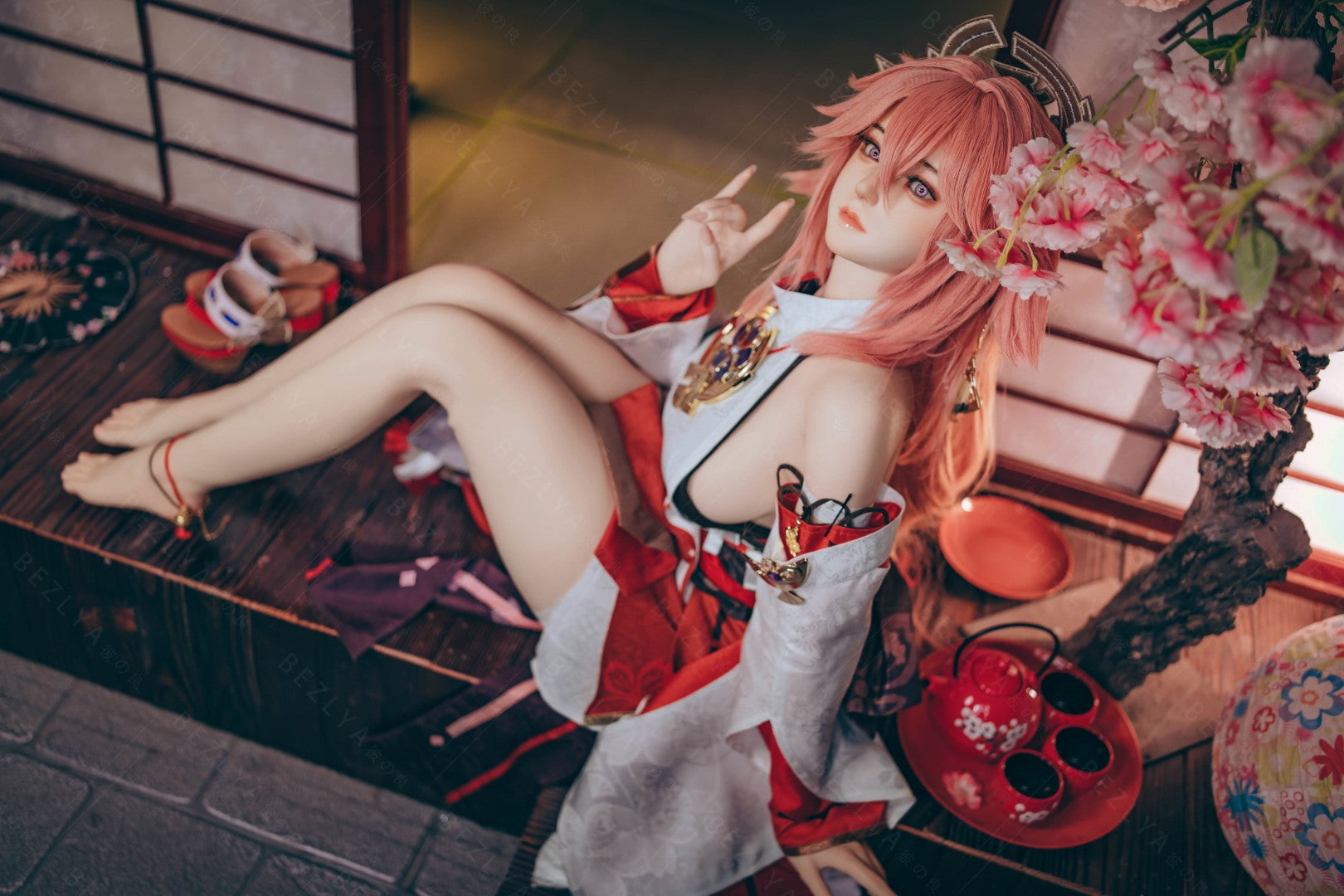 Yae Miko Sex Doll (Bezlya Doll 155 cm e-cup 2.2CF siliconen)