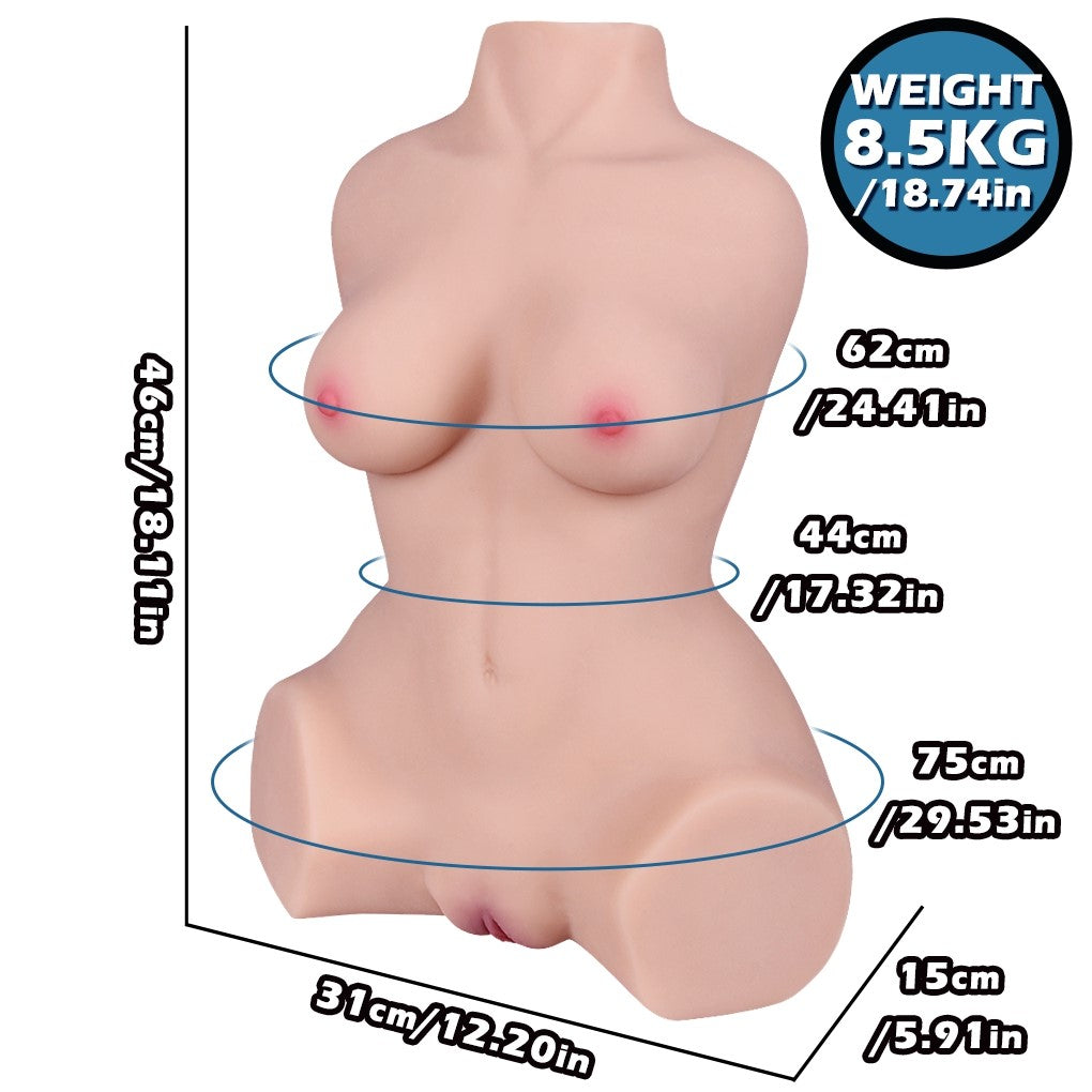 Torso bochtig (EL-Doll 46 cm C-cup TPE) EXPRESS