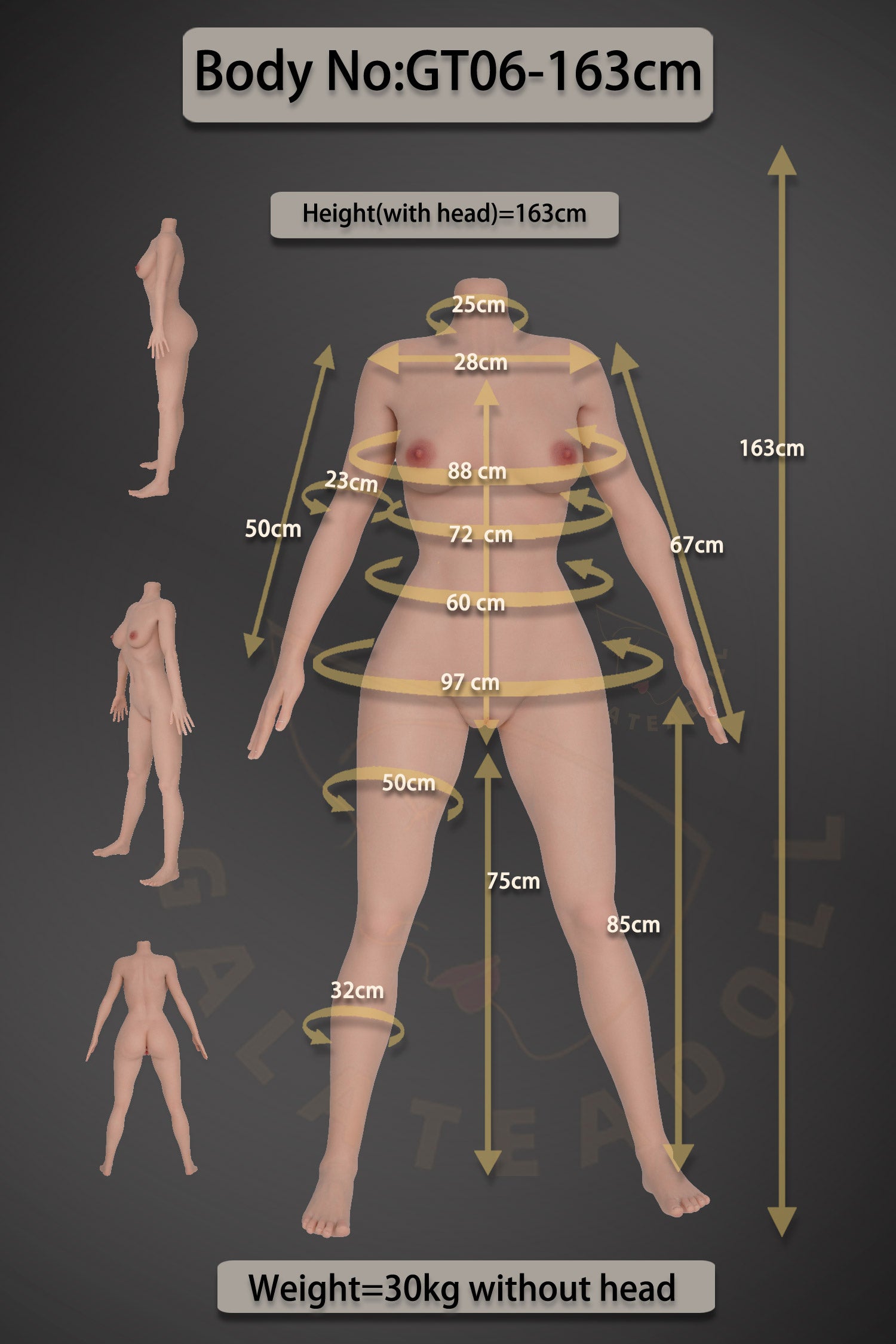 Samira-sekspop (Galatea Doll 163 cm D-cup #198 siliconen)