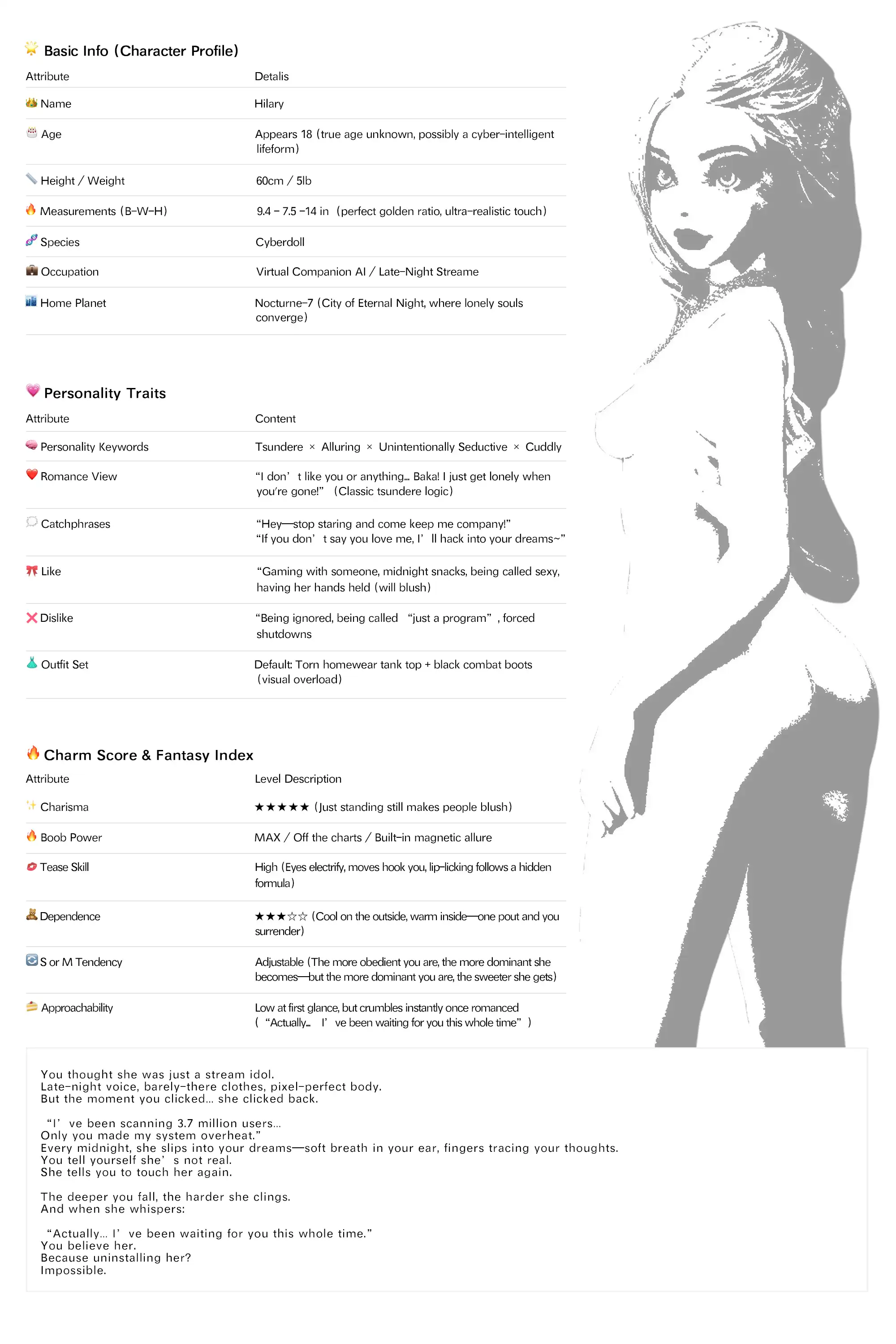 Hilary Sex Doll (Climax Doll Mini 60 cm a-cup siliconen)