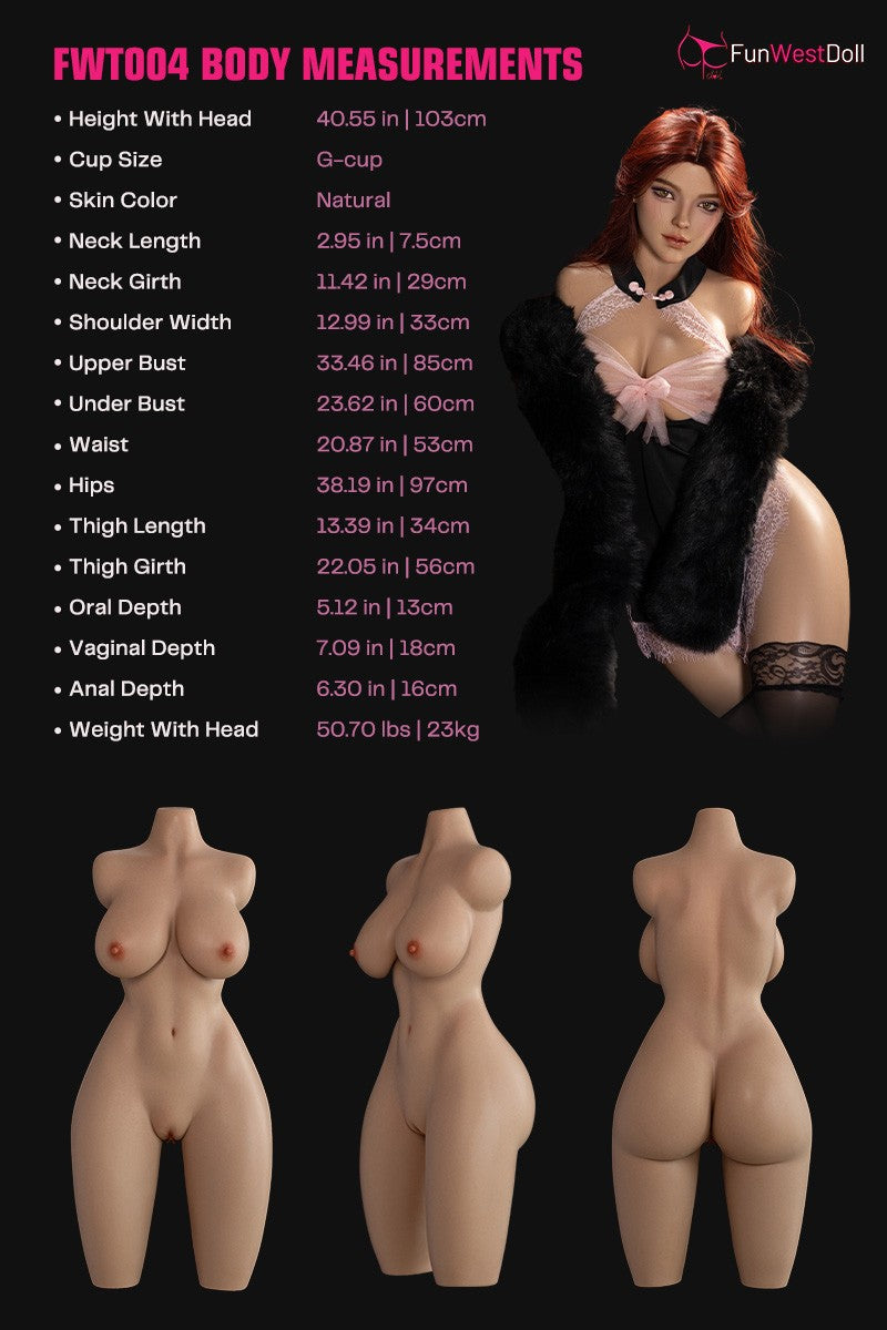 Lexie Torso Sex doll (FunWest Doll 103cm G-cup #026S silicone)