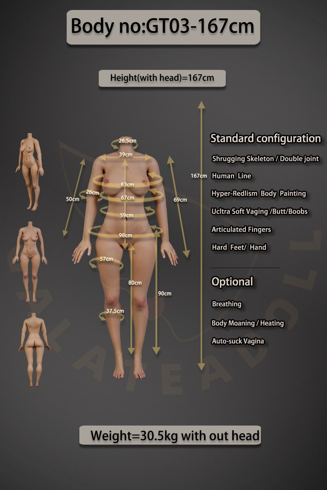 Montana sekspop (Galatea Doll 167 cm D-cup #109 siliconen)