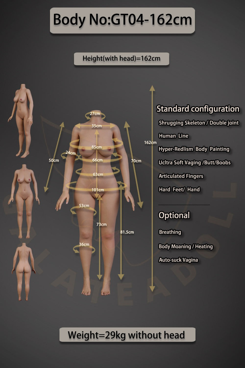 Jessica sekspop (Galatea Doll 162 cm C-cup #163 siliconen)