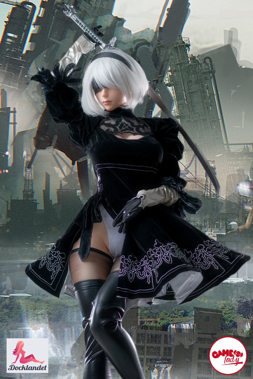 Yorha 2B Sex Doll (Game Lady 171cm e-cup nr. 18 siliconen)