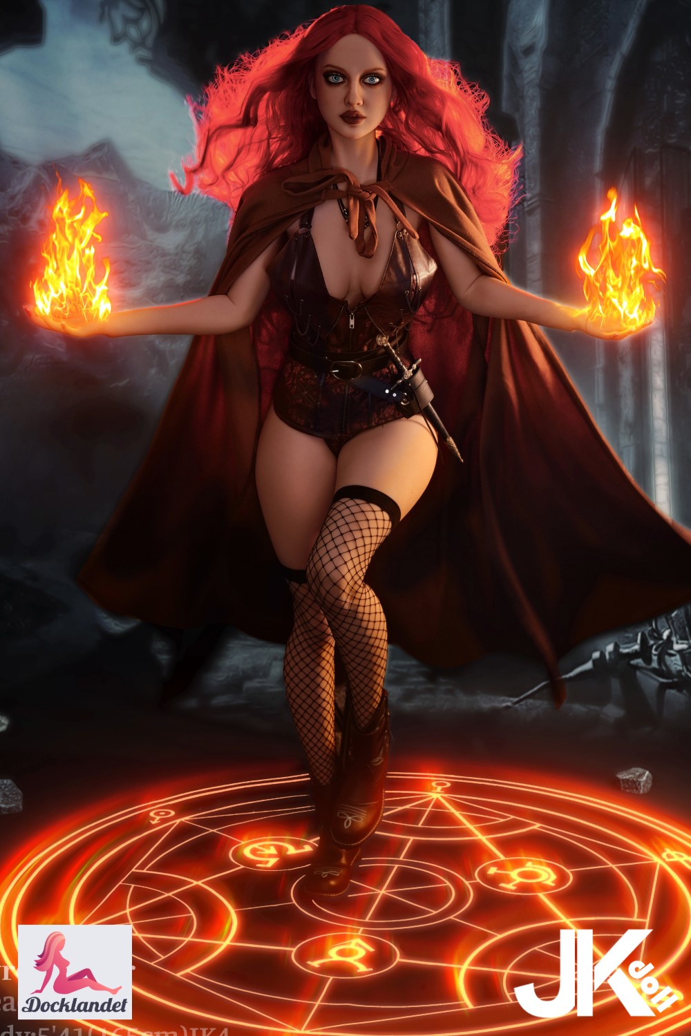 Pyromancer-sekspop (JK-Doll 165 cm D-cup JK2 TPE)