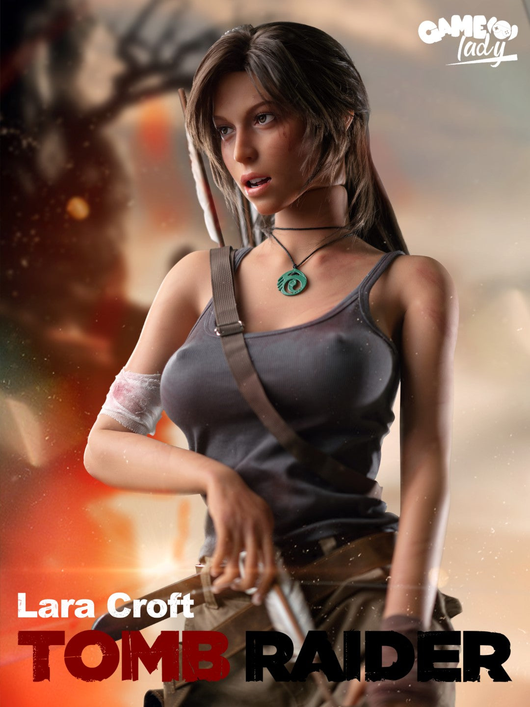 Lara Croft Sex Doll (Game Lady 166 cm e-cup nr. 20 siliconen)
