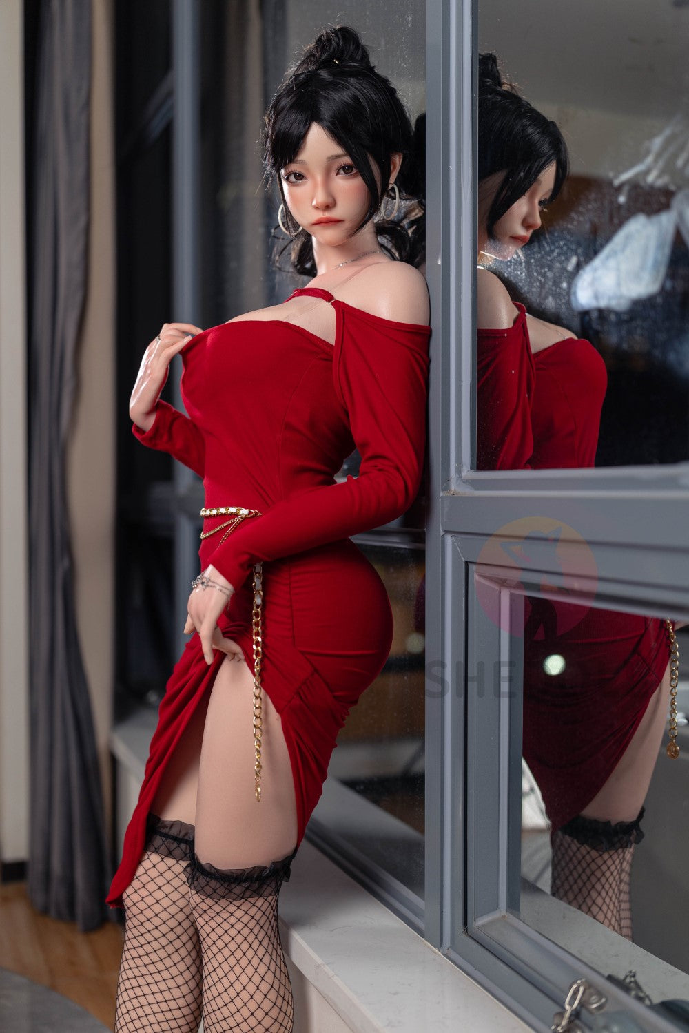 Roos sekspop (SHEDOLL 165 cm E-cup #SH051 2.0 siliconen)