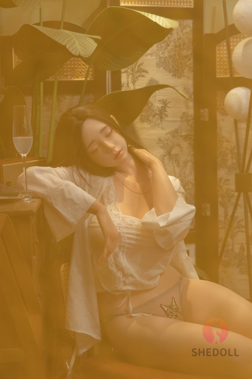 Slapende Cheryl-sekspop (SHEDOLL 165 cm E-cup #SH101 2.0 siliconen)