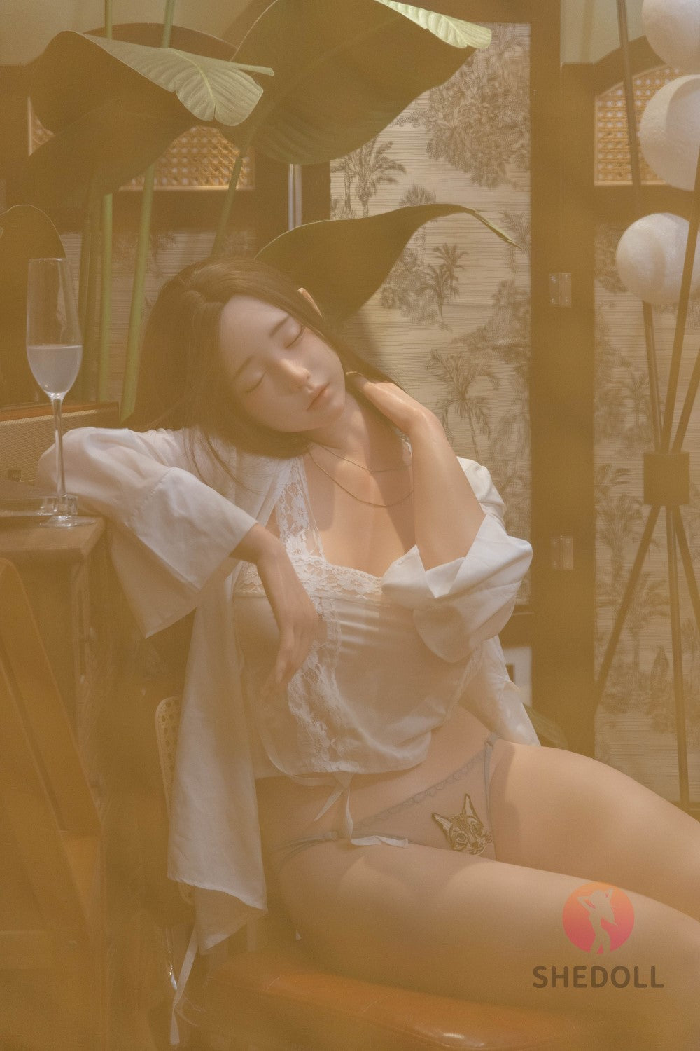 Slapende Cheryl-sekspop (SHEDOLL 165 cm E-cup #SH101 2.0 siliconen)