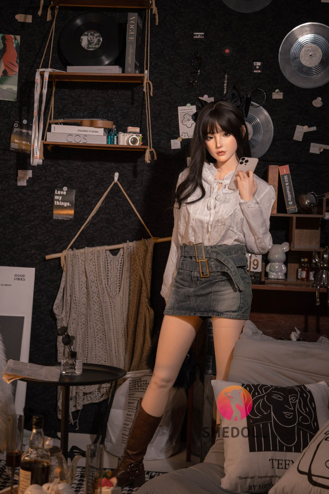 Vesper-sekspop (SHEDOLL 158 cm C-cup #SH155 siliconen)