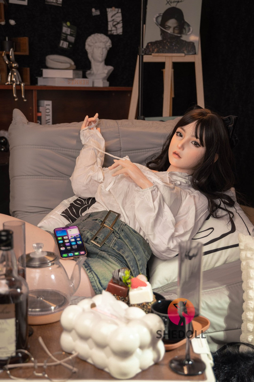 Vesper-sekspop (SHEDOLL 158 cm C-cup #SH155 siliconen)
