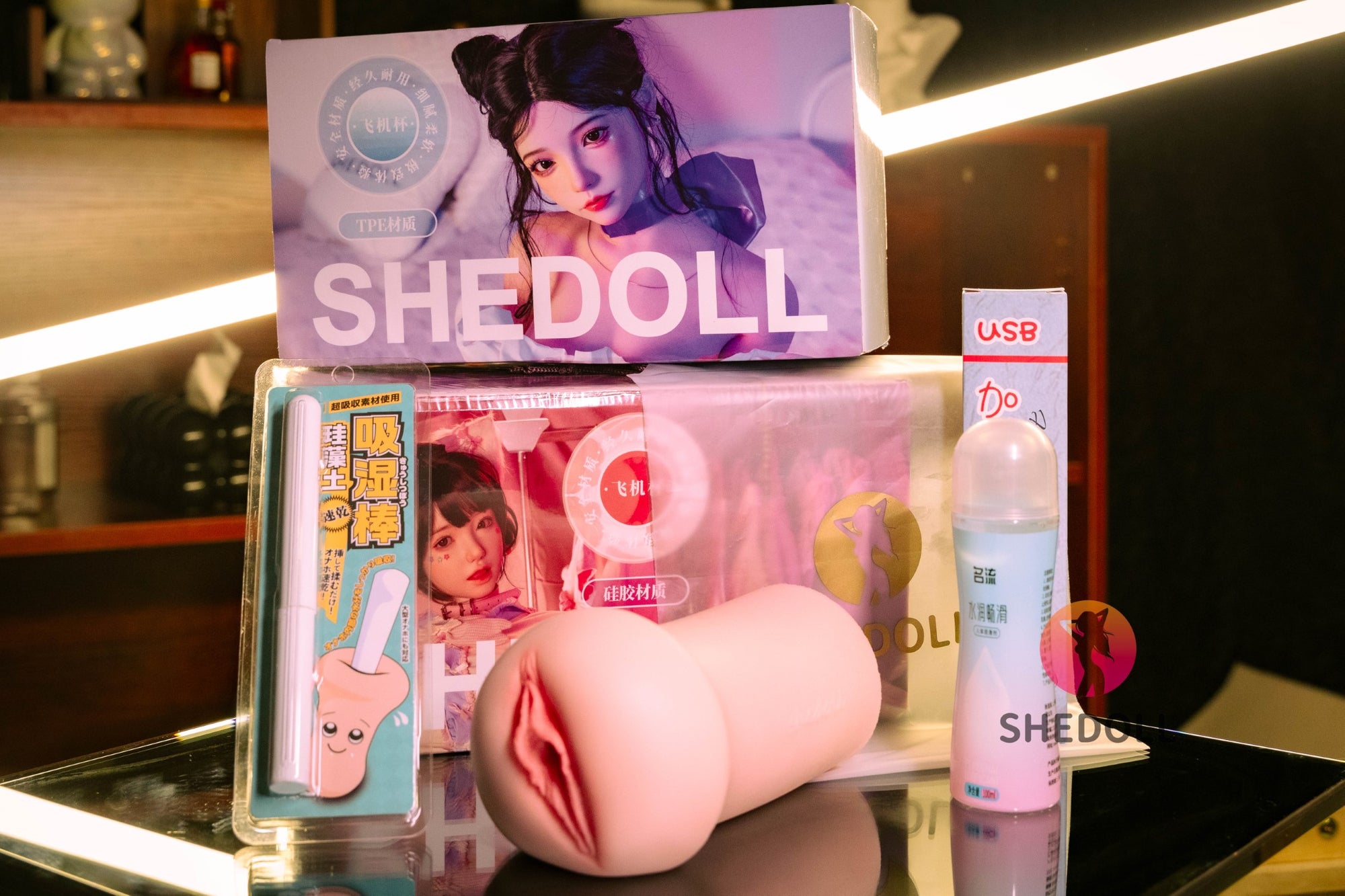 Realistische masturbator (SHEDOLL #SH160 Silicone & TPE)