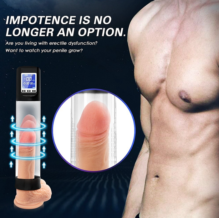 Penispomp met vacuüm en vibratie