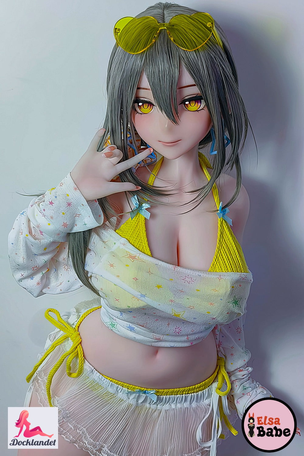 Elsa Babe Mizuta Nina RAD019 silikondocka 151 cm med kurvig kropp, stora bröst och fantasy-inspirerad anime-look.