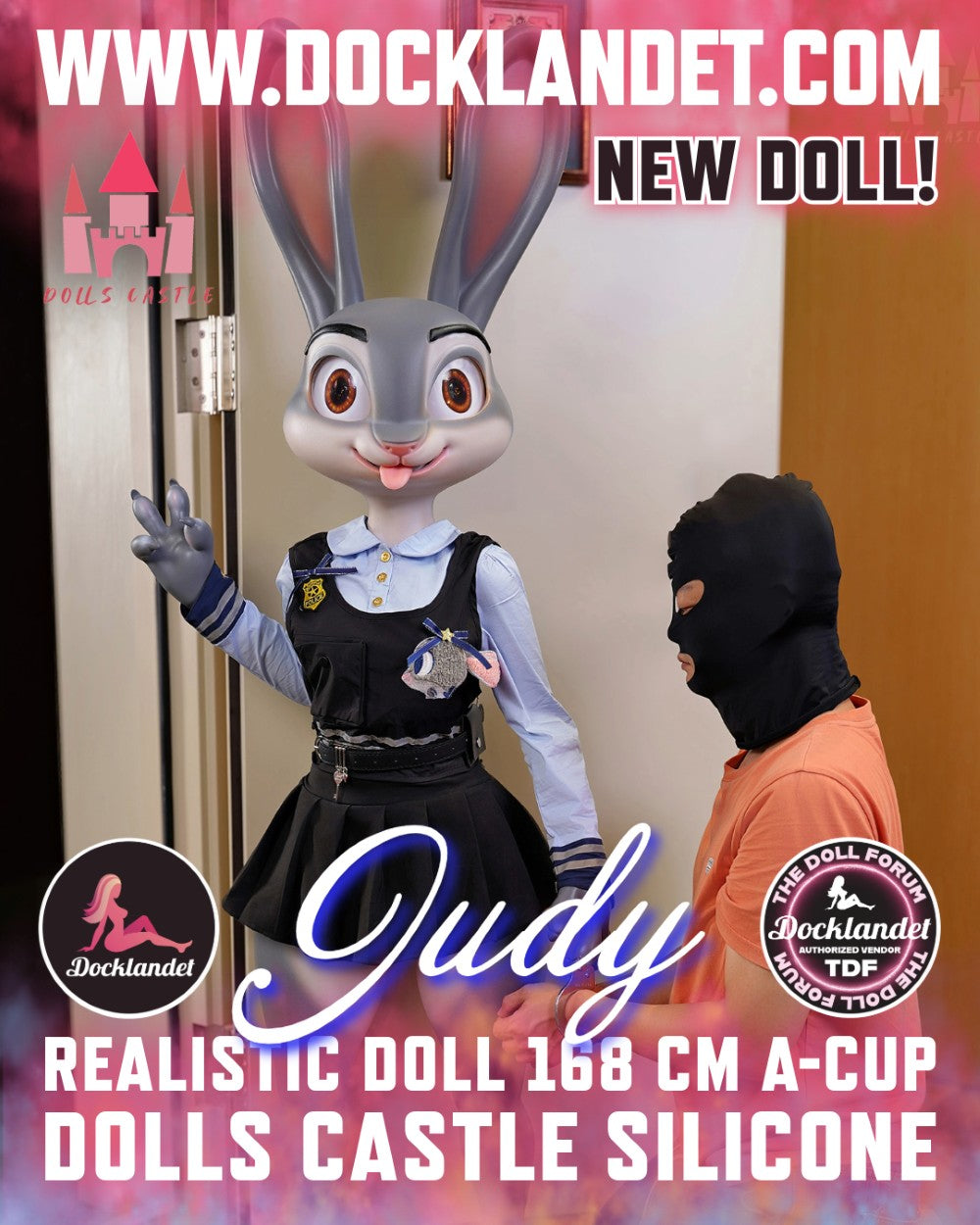 Judy the Rabbit Sex Doll (Dolls Castle 168 cm a-cup siliconen)