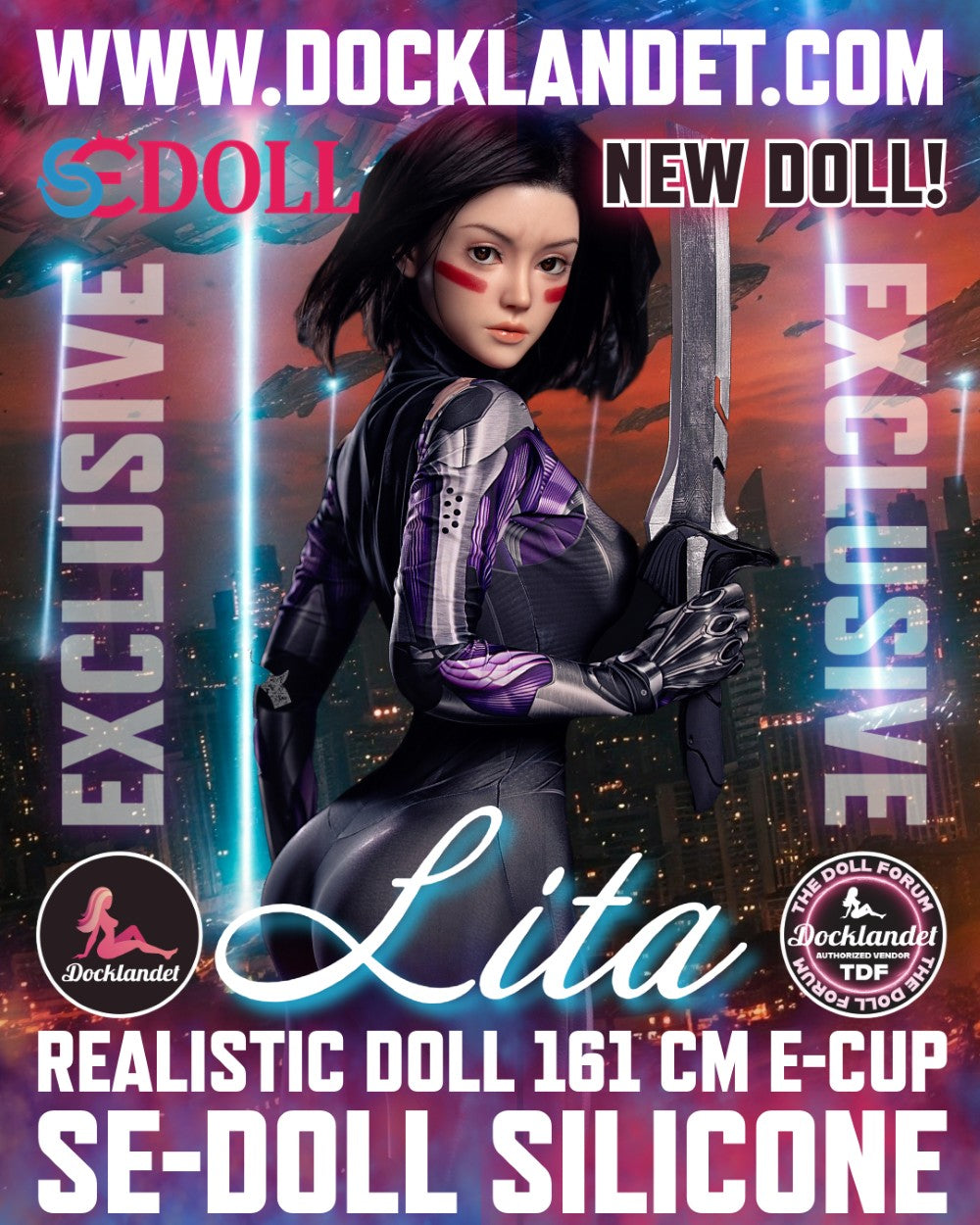 Lita.Een "Alita" sekspop (SEDoll 161 cm E-cup #149SC siliconen Pro)
