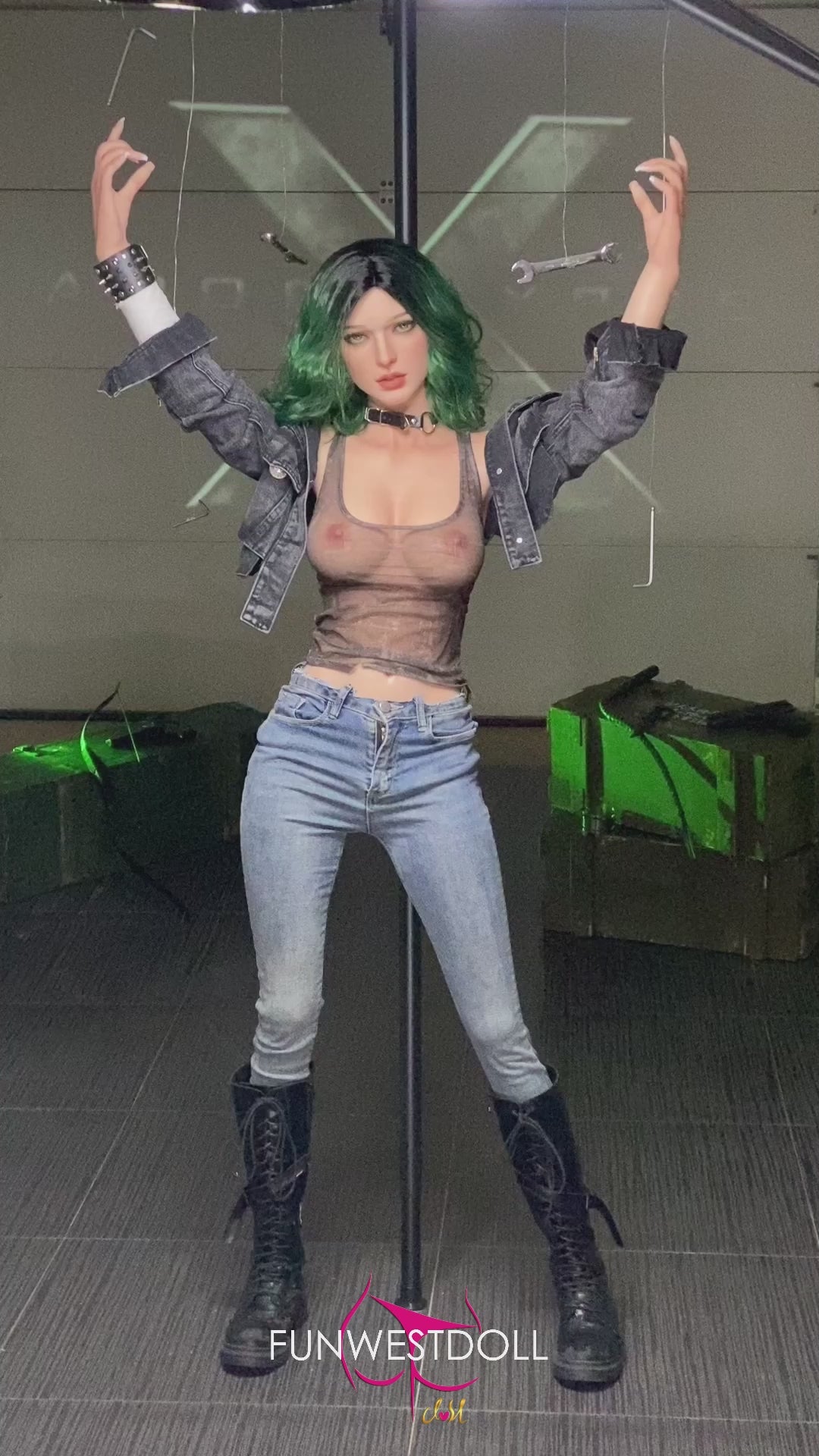 Alexa-sekspop (FunWest Doll 157 cm D-cup #045S siliconen)