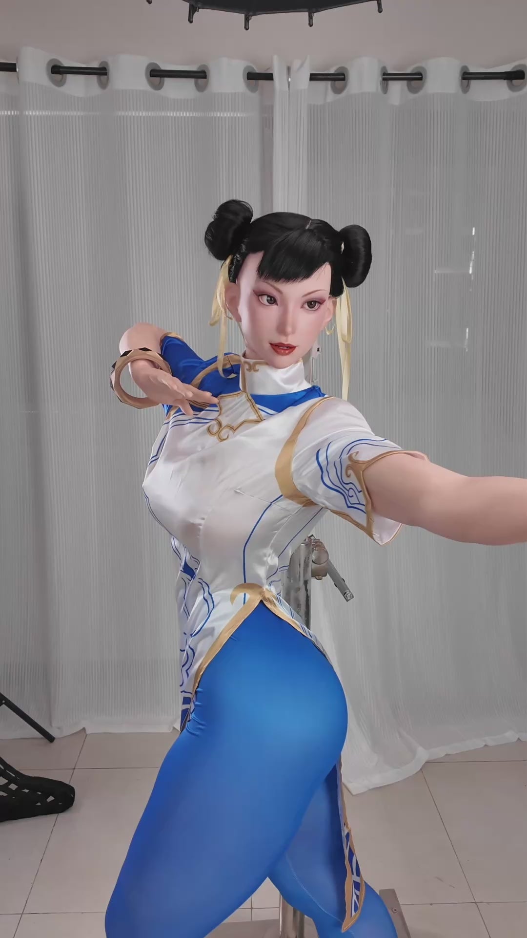 Chun Li-sekspop (Game Lady 169 cm F-Cup nr. 47-1 siliconen)