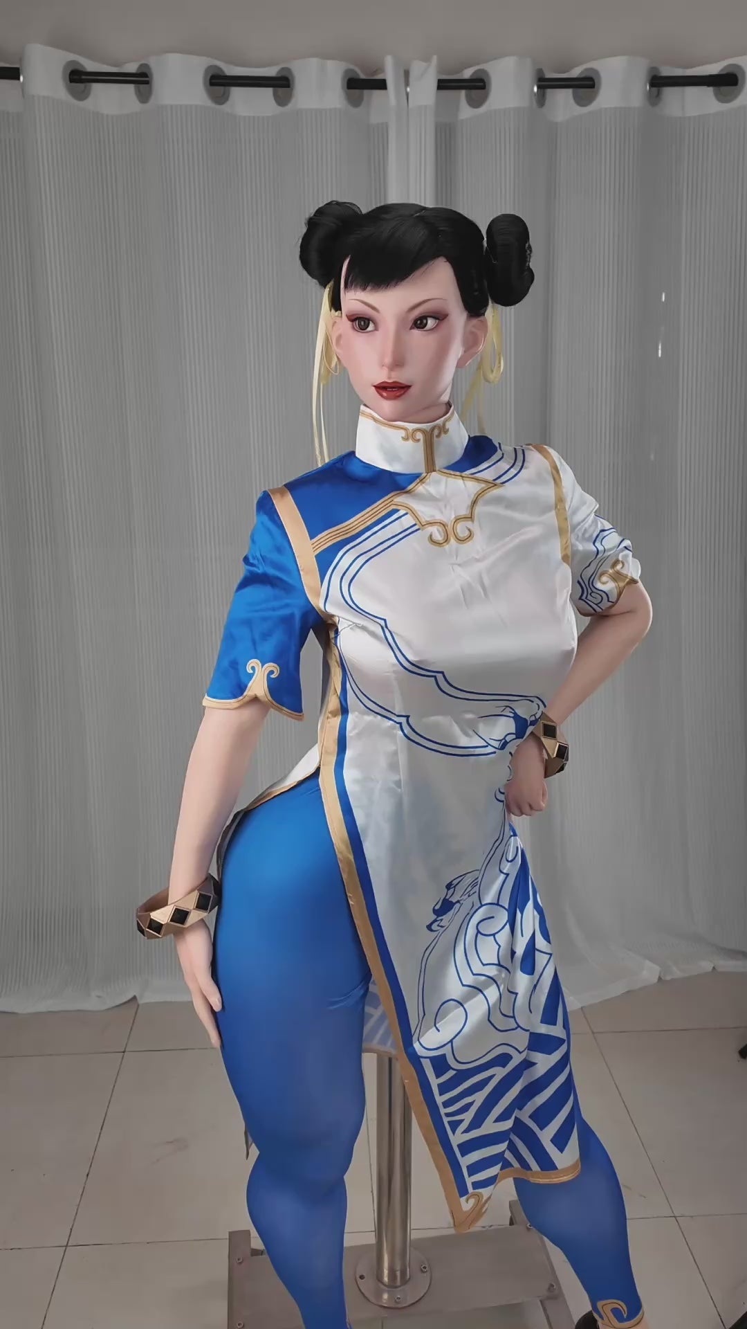 Chun Li-sekspop (Game Lady 169 cm F-Cup nr. 47-1 siliconen)