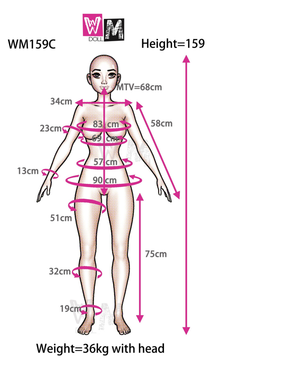 Clear Sex doll (WM-Doll 159cm c-cup #326 TPE)